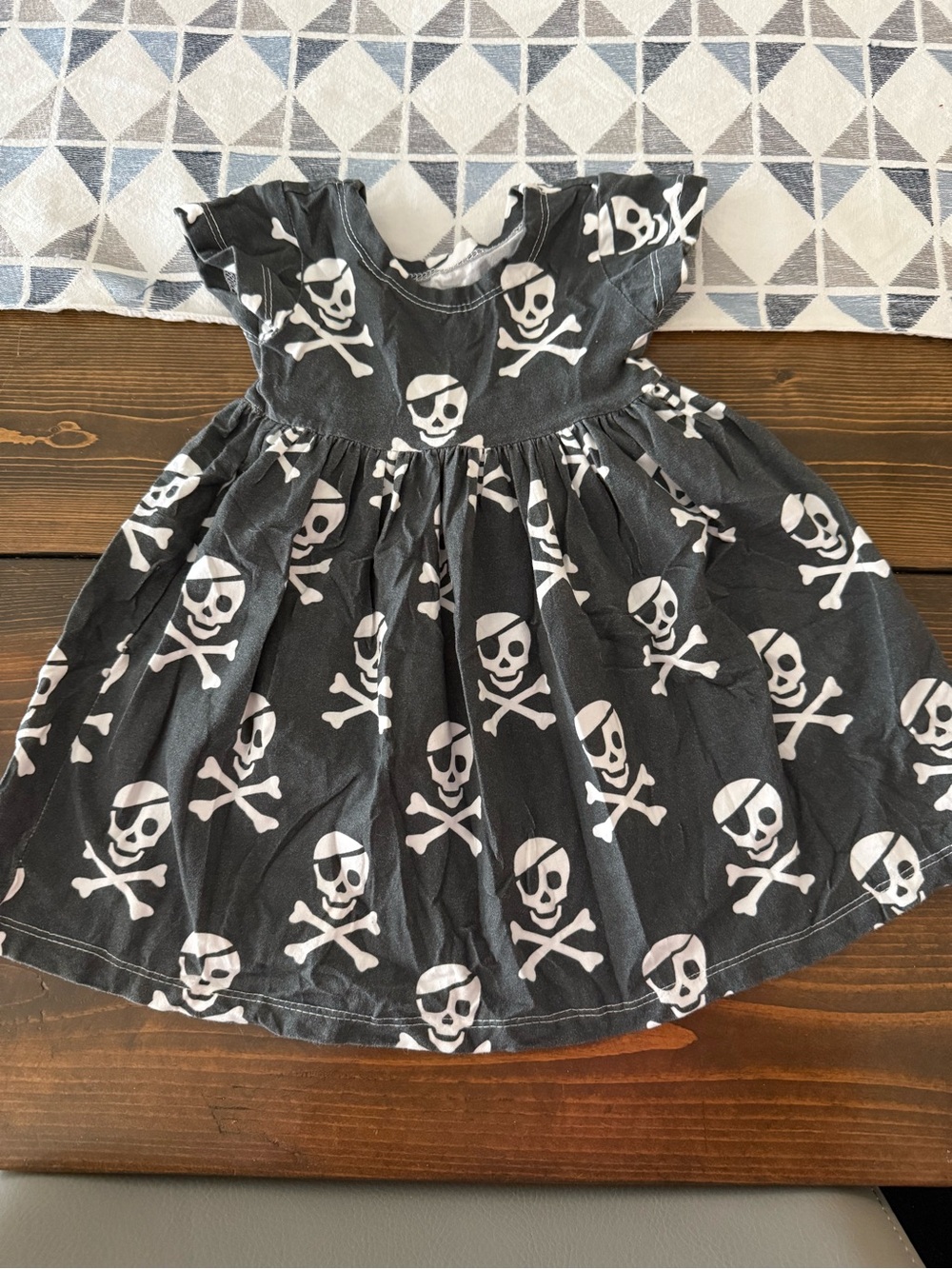 Baby Girl Pirate Skull Print Dress